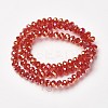 Electroplate Transparent Glass Beads Strands EGLA-A034-T8mm-T02-2