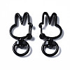 Spray Painted Eco-Friendly Alloy Swivel Snap Hooks Clasps PALLOY-T080-12A-NR-2