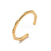 Ion Plating(IP) 304 Stainless Steel Bamboo Open Cuff Ring for Women RJEW-I085-10G-1-1