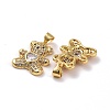 Brass Micro Pave Cubic Zirconia Pendants LS-KK-K258-24B-G-RS-2