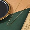 Rack Plating 1MM Brass Box Chain Necklaces for Women LS-NJEW-H049-02G-3