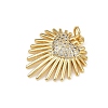 Brass Micro Pave Cubic Zirconia Pendants KK-S528-12G-2