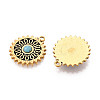 304 Stainless Steel and Natural Turquoise Pendants STAS-T070-08G-2