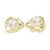 Rack Plating Alloy Glass Pendants PALLOY-P291-03G-02-3