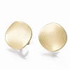 Smooth Surface Alloy Stud Earring Findings PALLOY-T064-43MG-1