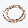 Non-magnetic Synthetic Hematite Beads Strands G-P338-27A-6mm-KCG-2