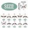 20Pcs 20 Style Glass Pearl Pendants PALLOY-TAC0142-4