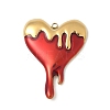 304 Stainless Steel Enamel Pendants STAS-V015-23G-1