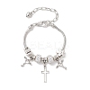 European Style Alloy & Polymer Clay Rhinestone Charm Bracelets BJEW-JB13262-2