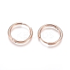 Ion Plating(IP) 304 Stainless Steel Huggie Hoop Earrings EJEW-F111A-19mm-RG-2