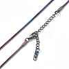 Ion Plating(IP) 304 Stainless Steel Round Snake Chain Necklace for Men Women NJEW-K245-012E-2