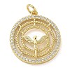 Rack Plating Brass Cubic Zirconia Pendants KK-K392-07G-1