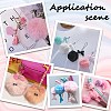 12Pcs Handmade Faux Rabbit Fur Pom Pom Ball Covered Pendants WOVE-SC0001-06B-4