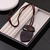 Nuggets Geometirc Resin Pendant Faux Suede Cord Long Necklaces FS-WG02B20-02-2