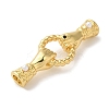 Rack Plating Brass Pave Black Cubic Zirconia Hands with Rings Links Connector Charms KK-A229-14G-2