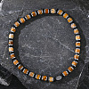 Natural Picture Jasper & Synthetic Non-magnetic Hematite Beads Stretch Bracelets for Men LS-NY6374-2