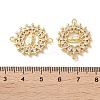 Rack Plating Brass Cubic Zirconia Virgin Mary Connector Charm KK-C084-01A-G-3