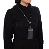 304 Stainless Steel ID Card Neck Strap Card Holder AJEW-PH01412-03-3
