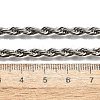 Tarnish Resistant Trendy Men's 304 Stainless Steel Rope Chain Necklaces NJEW-M072-D-02-3