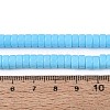 Opaque Solid Color Glass Beads Strands GLAA-N026-3x6mm-15-4