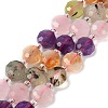 Natural Amethyst & Prehnite & Rose Quartz & Citrine Beads Strands G-B153-A12-2