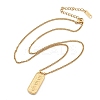 304 Stainless Steel Rectangle Number Pendant Necklaces NJEW-D300-01G-06-4
