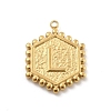 201 Stainless Steel Pendants STAS-R227-01L-G-1