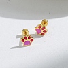 304 Stainless Steel Stud Enamel Earrings EJEW-Q028-04A-G-1