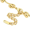 Ion Plating(IP) 304 Stainless Steel Ball Link Necklaces for Women NJEW-S426-08G-3