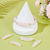 6Pcs Natural Rose Quartz Connector Charms G-AR0006-27B-4