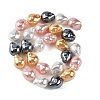 Electroplated Glass Beads Strands GLAA-Z013-01A-03-3