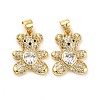 Brass Micro Pave Cubic Zirconia Pendants KK-K258-24B-G-RS-1