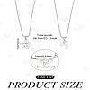 1 Set Stainless Steel Couple Heart Pendant Ball Chain Necklaces for Women Men NJEW-LP0001-61B-2