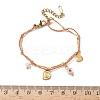 304 Stainless Steel Bar Link Chain Charm Bracelets BJEW-A053-02G-3