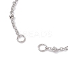 Non-Tarnish 2Pcs 2 Colors 304 Stainless Steel Satellite Chain Bracelet Slider Making AJEW-JB01242-02-2