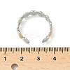 304 Stainless Steel Double Color Cuff Rings RJEW-S635-01GP-C-5