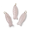 Natural Rose Quartz Carved Pendants G-G314-01G-04-1