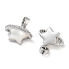 Brass Micro Pave Clear Cubic Zirconia Pendants KK-B102-29P-2