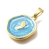 Brass Enamel Pendants KK-P336-41G-01-2