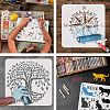 5Pcs 5 Styles Autumn PET Hollow Out Drawing Painting Stencils DIY-WH0394-0086-4