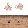 Brass Pave Cubic Zirconia Charms CU-CBABEB3-05G-4
