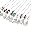 Round Mixed Gemstone Dowsing Pendulums G-M447-07P-1