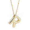 1pc Brass Chain with Alloy Letter Pendants Necklaces NJEW-LP0001-41R-G-1