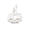925 Sterling Silver Hollow Lotus Flower Charms STER-D301-01S-1