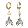 Alloy Glass Hoop Dangle Earrings EJEW-JE07300-4