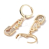 Real 18K Gold Plated Brass Dangle Leverback Earrings EJEW-L269-016G-04-2