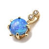 Synthetic Opal Flat Round Oval Charms KK-H089-05A-02-2