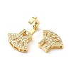 Brass Micro Pave Clear Cubic Zirconia Watch Band Clasps KK-A266-22G-2