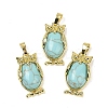 Synthetic Turquoise Pendant KK-F887-02G-02-1