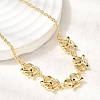 Brass Micro Pave Cubic Zirconia Knot Pendant Necklaces NJEW-B157-08G-02-2